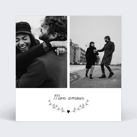 Carte d'amour Coeur Bucolique