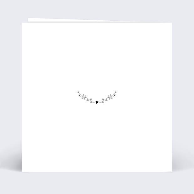 Carte d'Amour Coeur Bucolique Verso