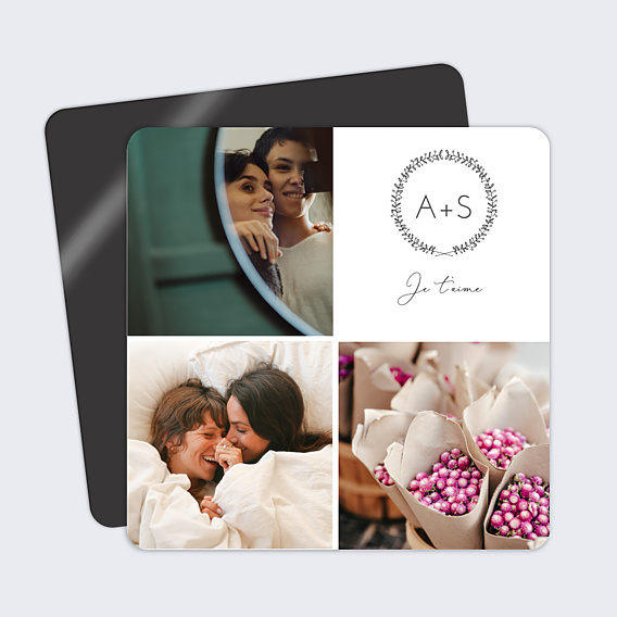 Carte d'Amour Couronne Fleurie