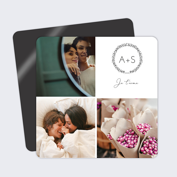 Carte d'amour Couronne Fleurie