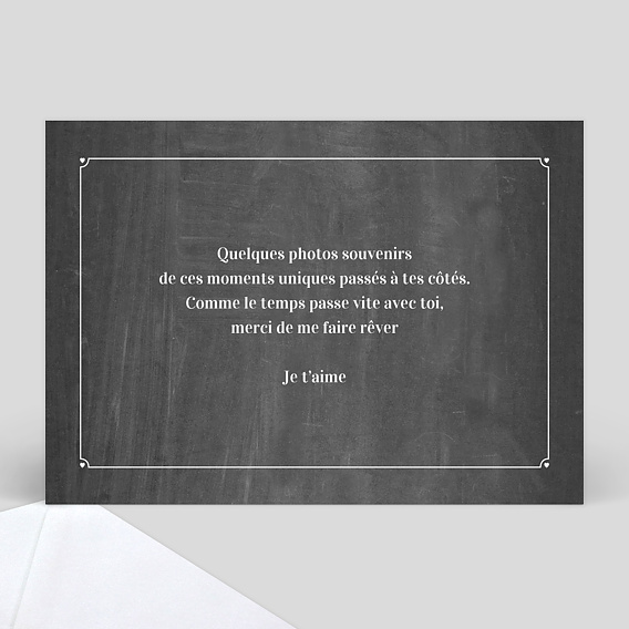 Carte d'amour Touche d'Ardoise Verso