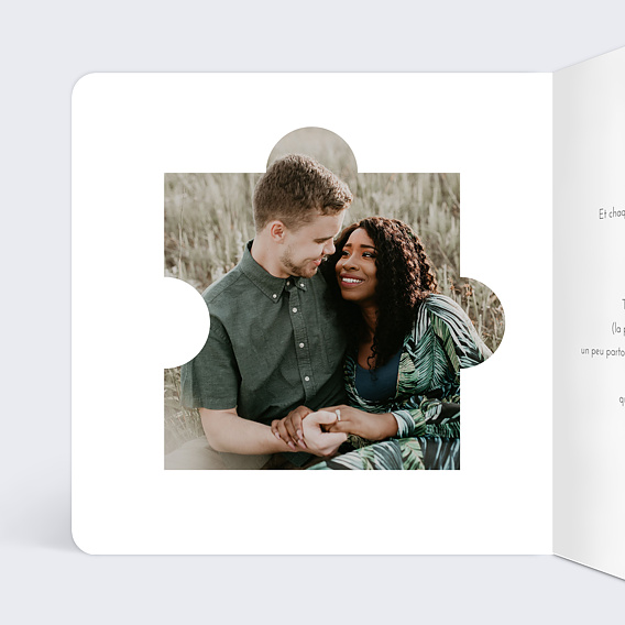 Carte d'amour Puzzle Intérieur Gauche