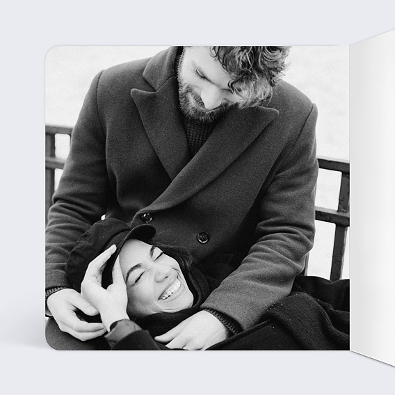 Carte d'amour Coeur Intérieur Gauche