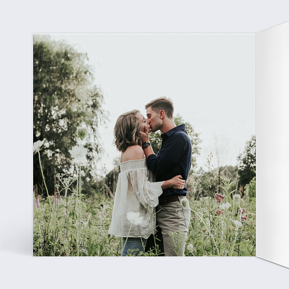 Carte d'amour Couronne de Feuilles Intérieur Gauche