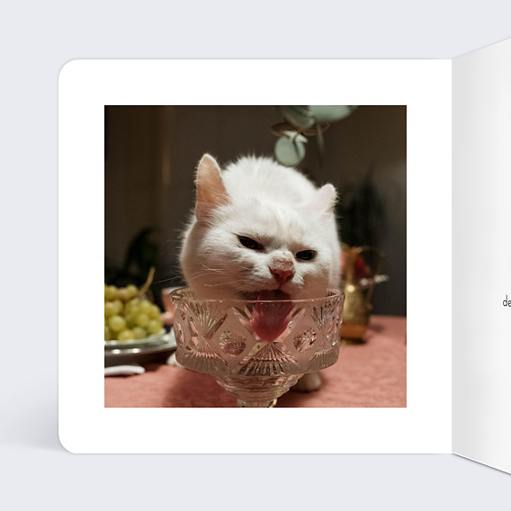 Carte d'amour Couronne Fleurie Intérieur Gauche