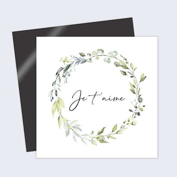 Carte d'Amour Couronne de Feuilles