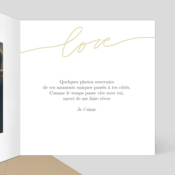 Carte d'amour Love Intérieur Droit