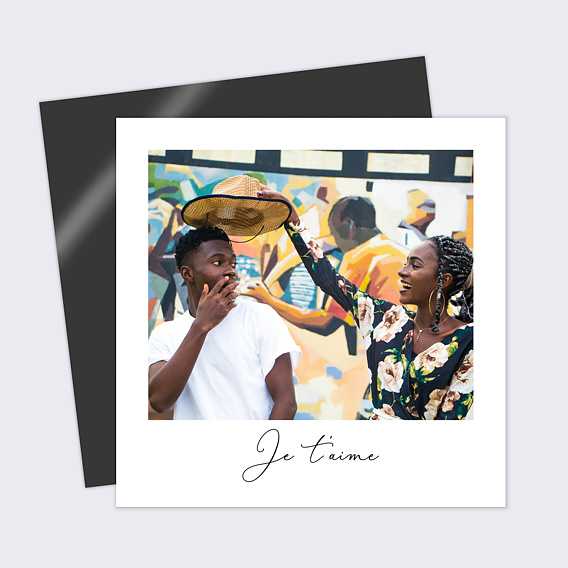 Carte d'amour Polaroïd