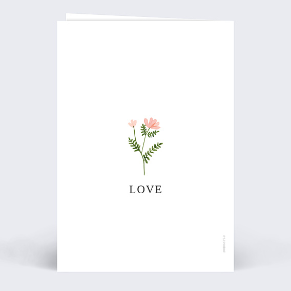 Carte d'Amour Bucolique Fleur