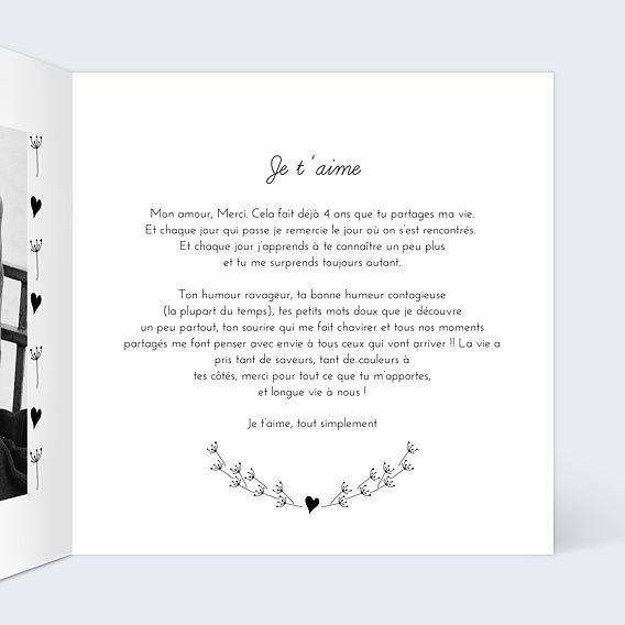 Carte d'Amour Coeur Bucolique