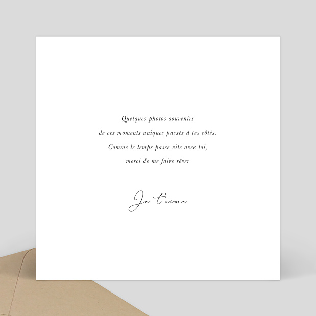 Carte d'Amour Polaroïd Verso