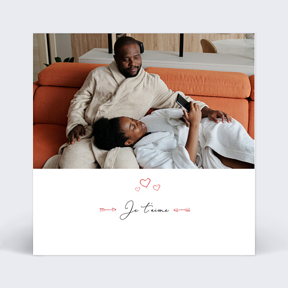 Carte d'amour De Tout Coeur Recto