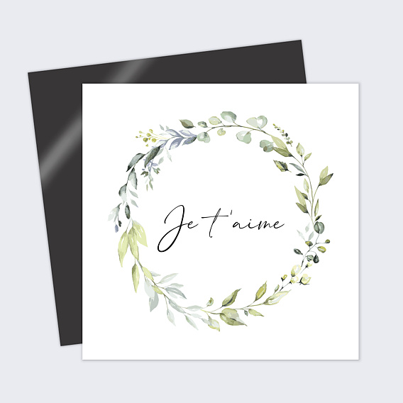 Carte d'amour Couronne de Feuilles