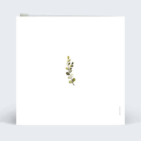 Carte d'amour Couronne de Feuilles Verso