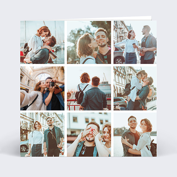 Carte d'amour Popart 9 Photos Amour