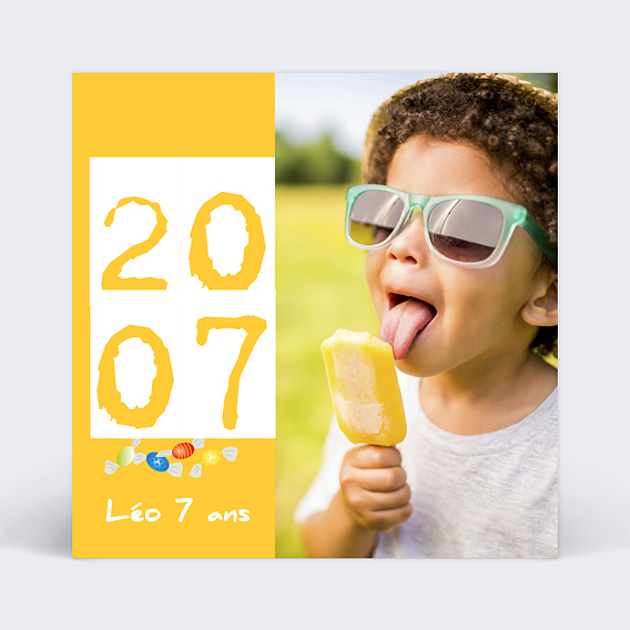 Anniversaire Enfant Année naissance modifiable enfant souhait