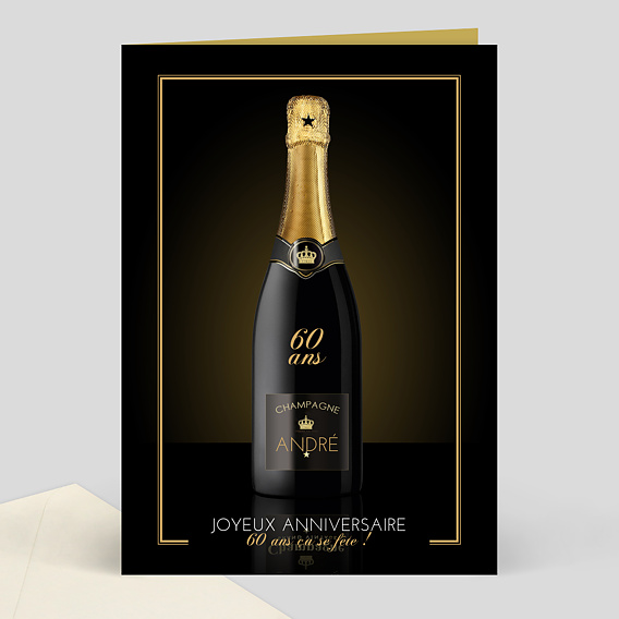 Carte virtuelle anniversaire Champagne