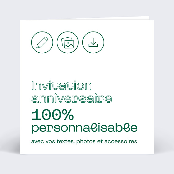 Invitation Anniversaire Adulte Personnalisable