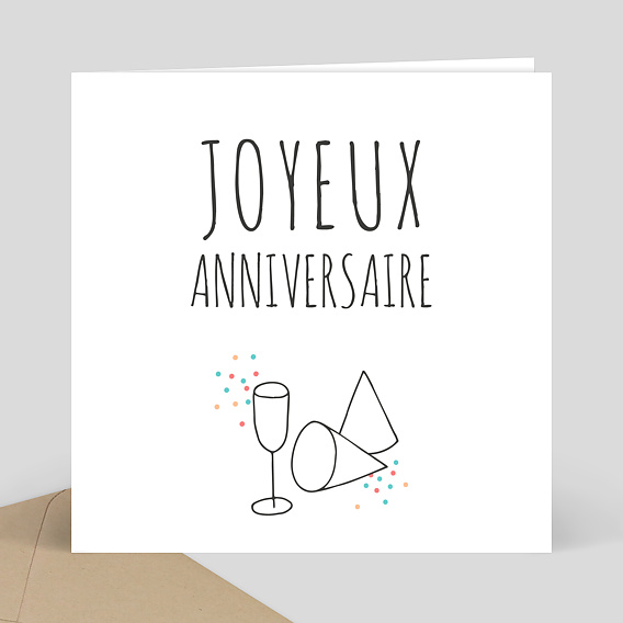 Carte Anniversaire Belle Soiree Popcarte