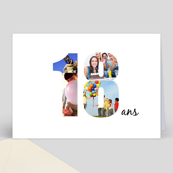 Carte virtuelle anniversaire Carte anniversaire 18 ans