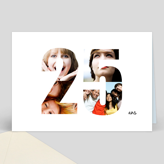Anniversaire Adulte Carte anniversaire 25 ans 