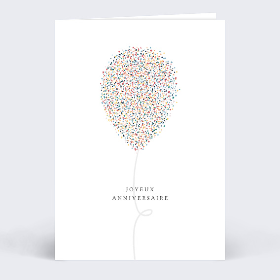 Carte anniversaire adulte Ballons