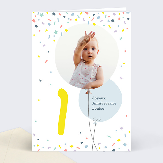 Carte Anniversaire Enfant - Célébration Colorée et Joyeuse