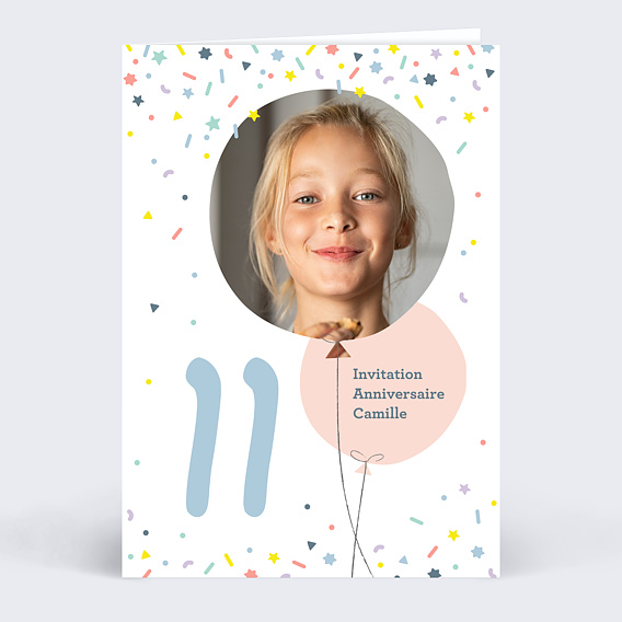 Invitation anniversaire enfant 11 ans