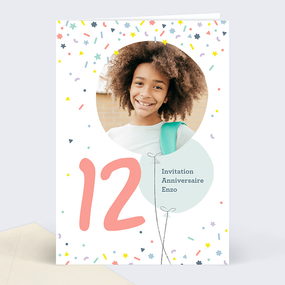 Carte Dinvitation Anniversaire Pour Fille De 12 Ans