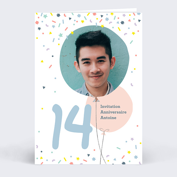 Invitation Anniversaire Enfant 14 Ans Popcarte