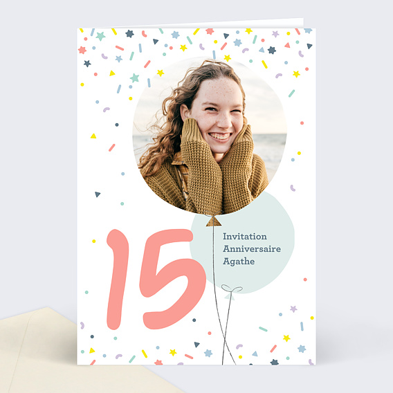 Invitation Anniversaire Enfant 15 Ans Popcarte