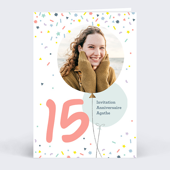 Invitation anniversaire enfant 15 ans