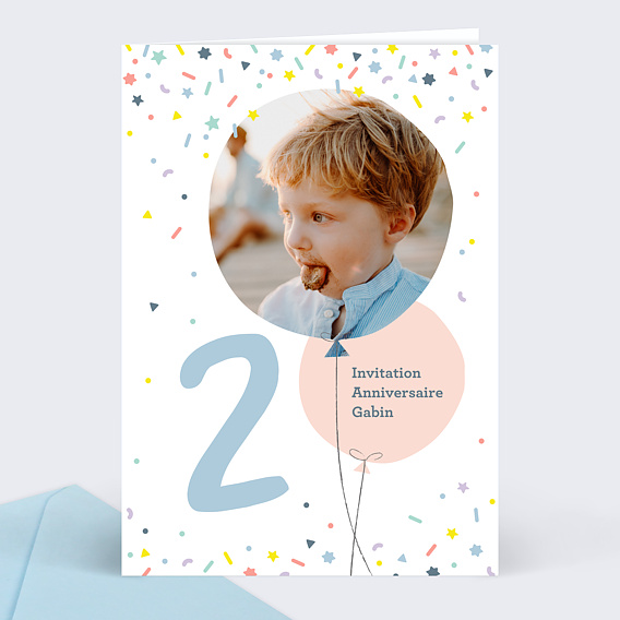 Invitation Anniversaire Enfant 2 Ans Popcarte