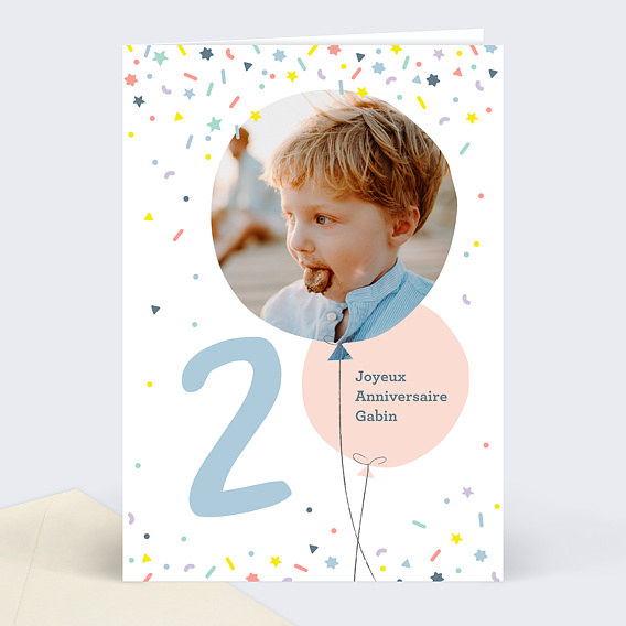 Carte Anniversaire 2 Ans Popcarte