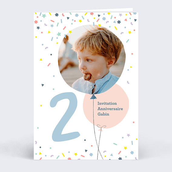 Invitation Anniversaire Enfant 2 Ans Popcarte