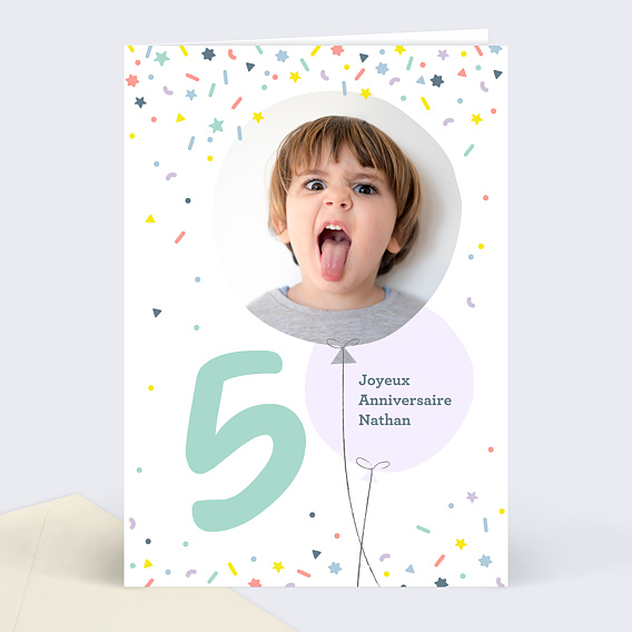 Carte D Anniversaire Enfant 5 Ans Souhait