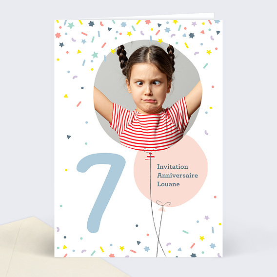 Invitation Anniversaire Enfant 7 ans