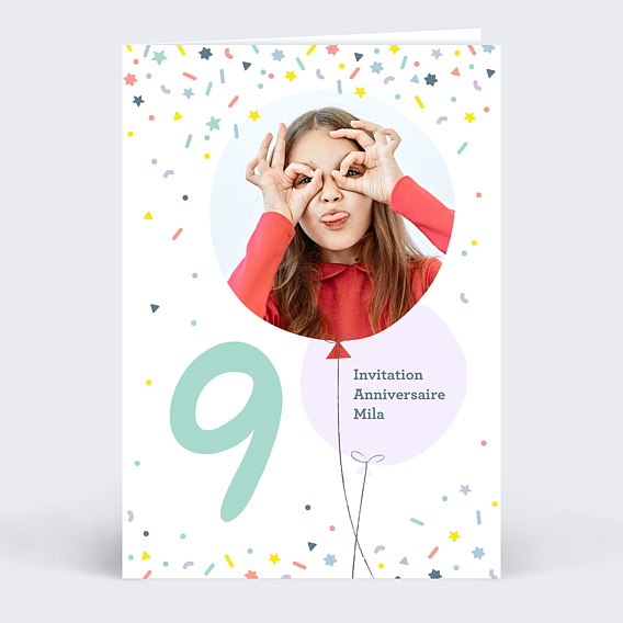 Invitation Anniversaire Enfant 9 ans