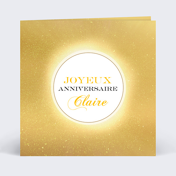 Anniversaire Adulte Carte anniversaire or
