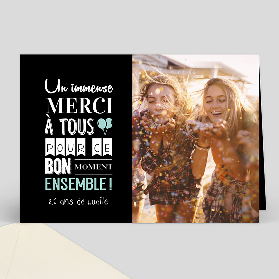 Remerciements Anniversaire Carte de remerciement anniversaire adulte