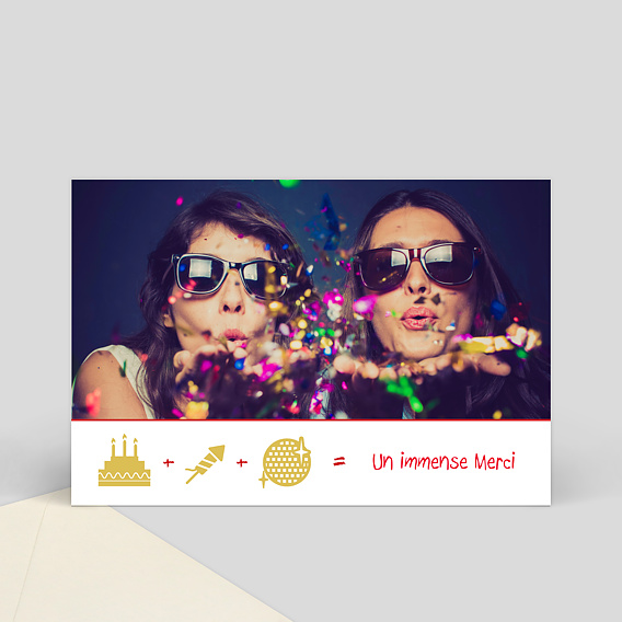 Remerciements Anniversaire Carte de remerciement anniversaire