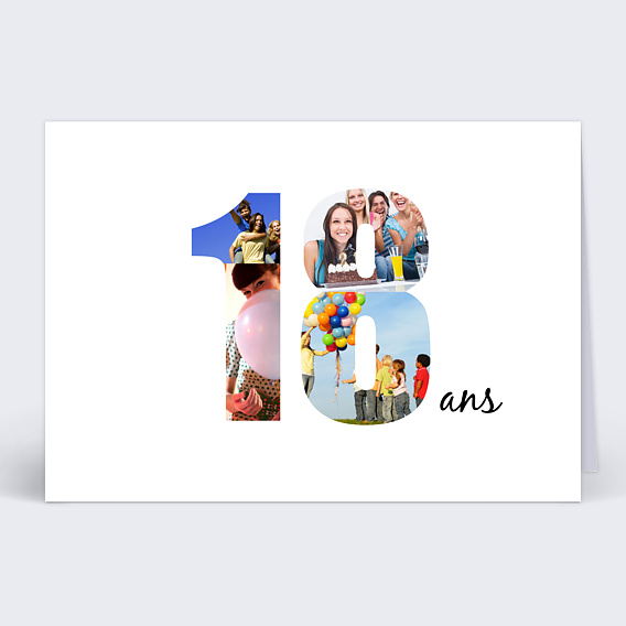 Invitation anniversaire Photos 18 ans