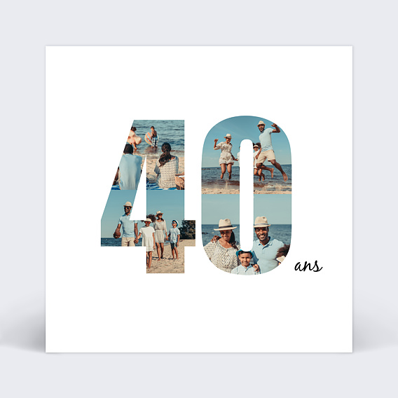 Invitation anniversaire Photos 40 ans