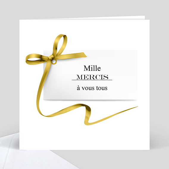 Remerciements Anniversaire Carte merci noeud