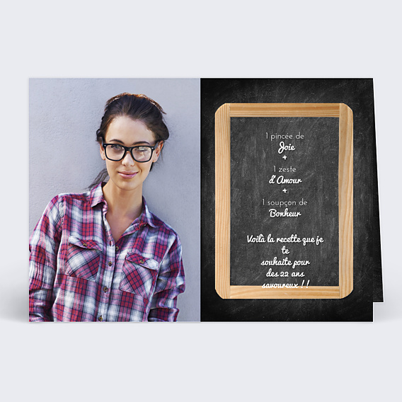 Anniversaire Adulte Carte souhait ardoise