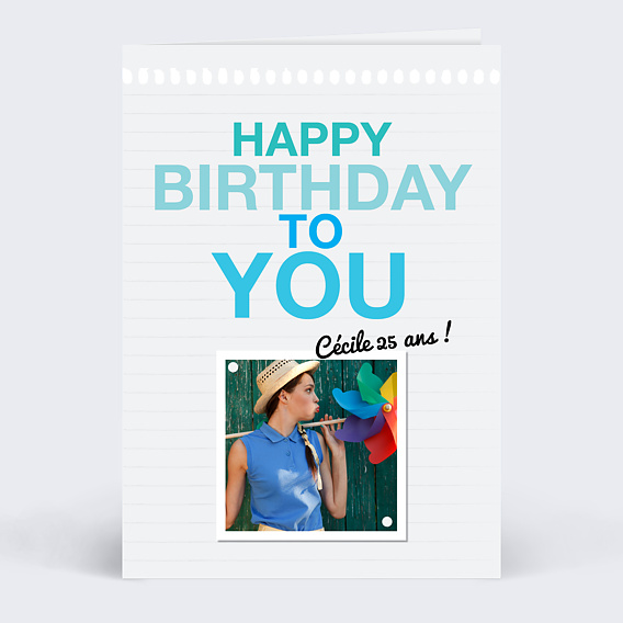 Anniversaire Adulte Carton anniversaire fond gris