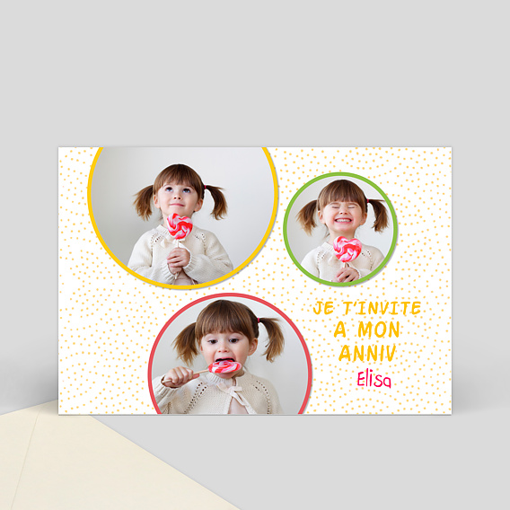 Invitation Anniversaire Enfant carton d'invitation enfant