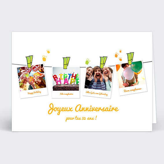 Anniversaire Adulte Corde à linge 
