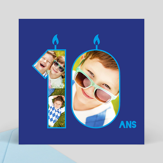 Invitation Anniversaire Enfant Invitation anniversaire 10 ans garçon