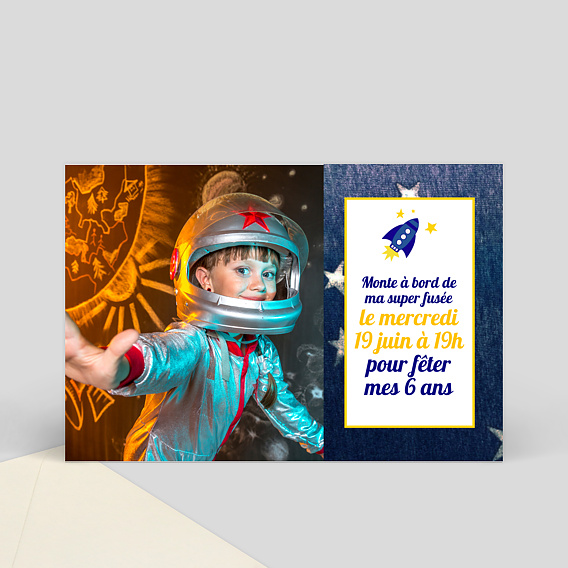 Invitation Anniversaire Enfant Invitation anniversaire espace